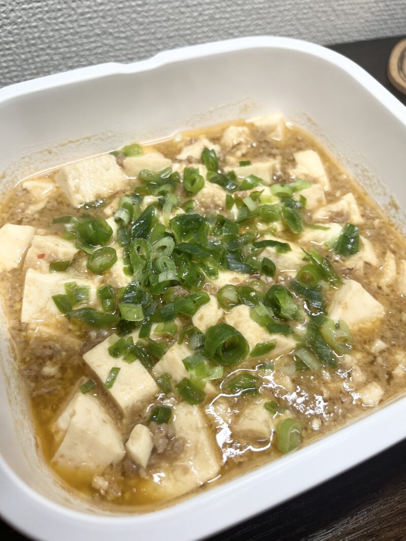 レンジだけで6分で作る麻婆豆腐の完成写真